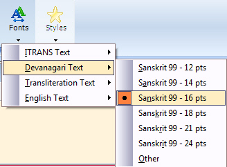 font-menu